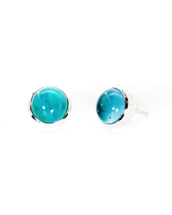 Ohrstecker Chalcedon rund