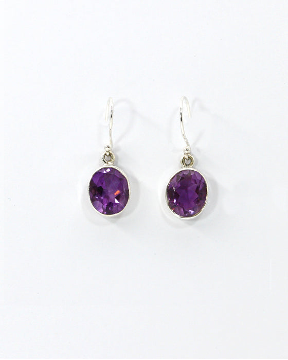 Ohrring Amethyst facettiert