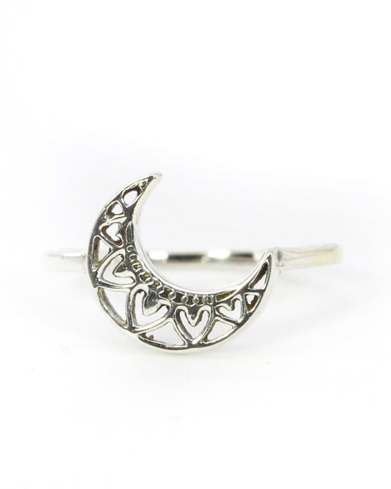 Tribal Silber Ring Mond