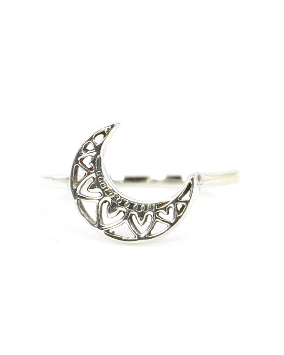 Tribal Silber Ring Mond