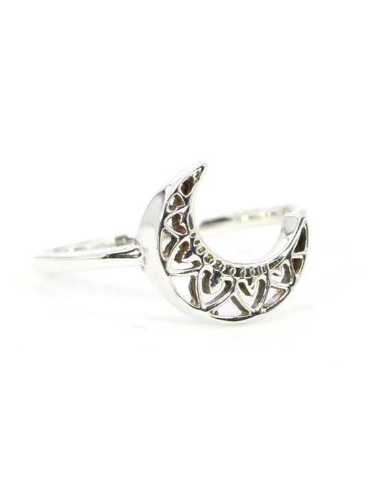 Tribal Silber Ring Mond