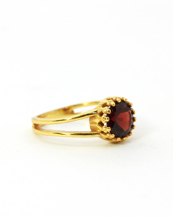 Ring Krönchen Edelstein