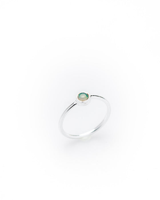 Stackring Opal Silber