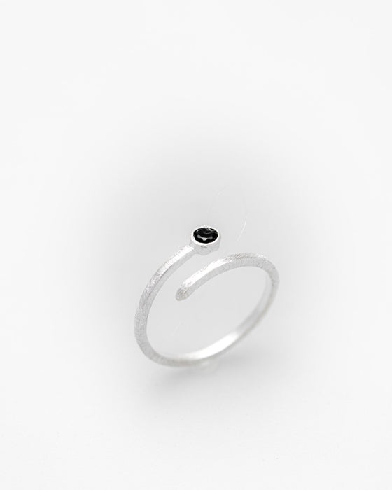 Stackring Spinell Black Silber