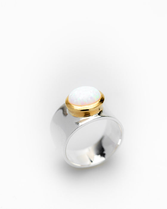 Opal Ring vergoldet