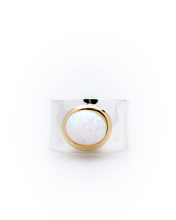 Opal Ring vergoldet